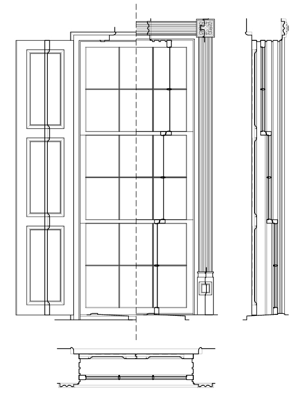 WINCOW 2A ELEVATION AND SECTION