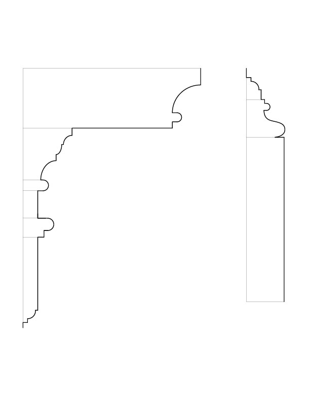 UPPER PILASTER MOULDINGS