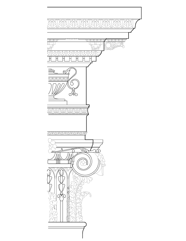 ROTUNDA AND LOBBY COLUMN ELEVATION