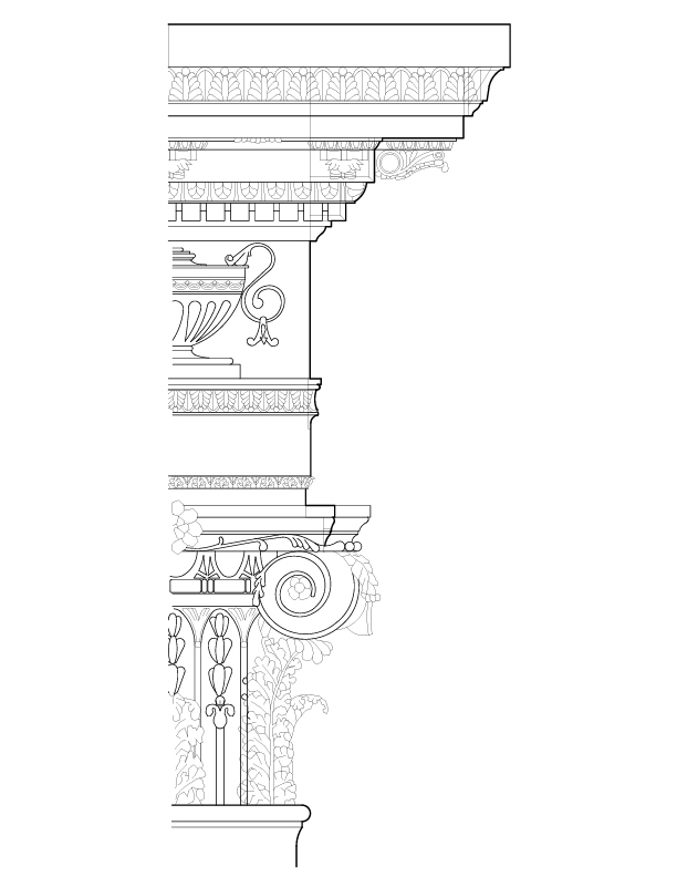 ROTUNDA AND LOBBY COLUMN ELEVATION