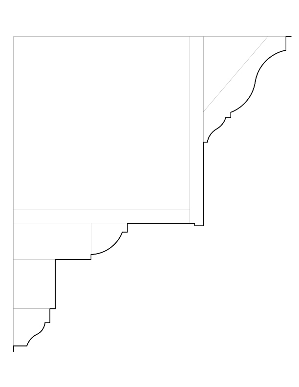 OLD SENATE COMMITTEE AND STAIR ROOMS CORNICE MOULDINGS