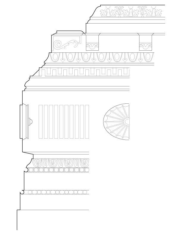 HOUSE OF DELEGATES LOUNGE CORNICE ELEVATION