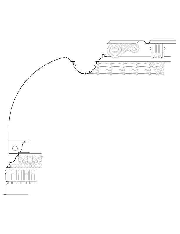 LOBBY COVE & PANEL SURROUND ELEVATION