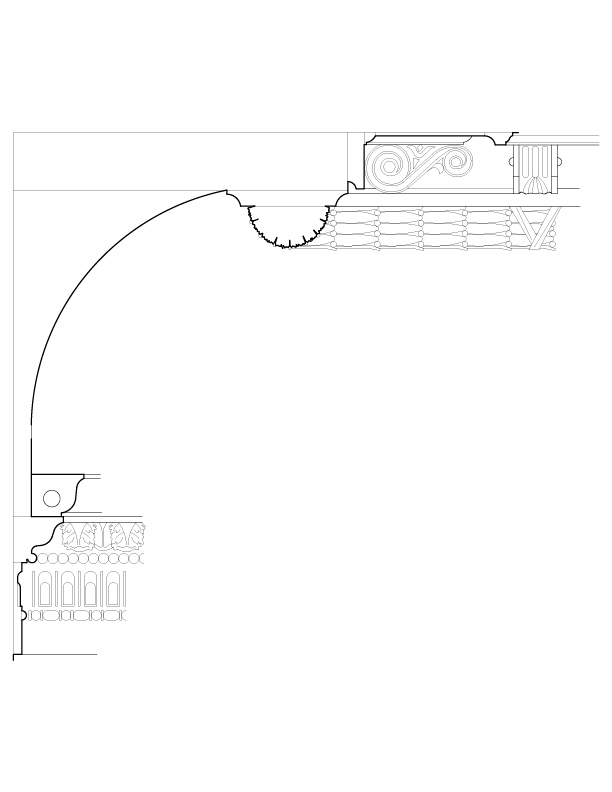 LOBBY COVE & PANEL SURROUND ELEVATION