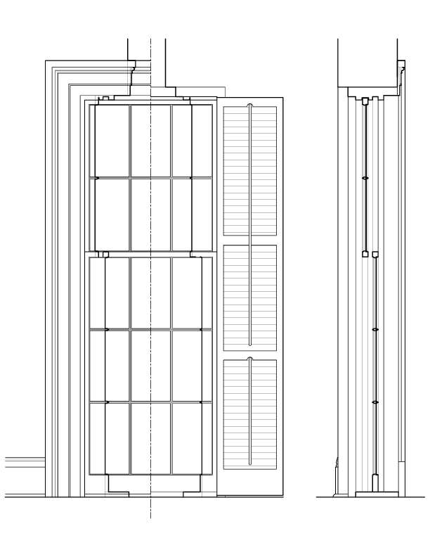 WINDOW 3 ELEVATION AND SECTION