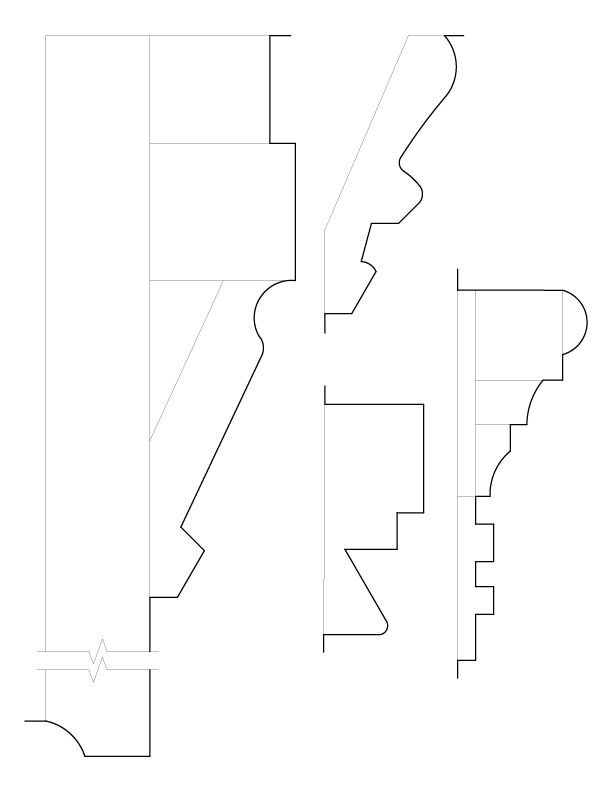 NORTHWEST ENTRANCE EXTERIOR MOULDINGS
