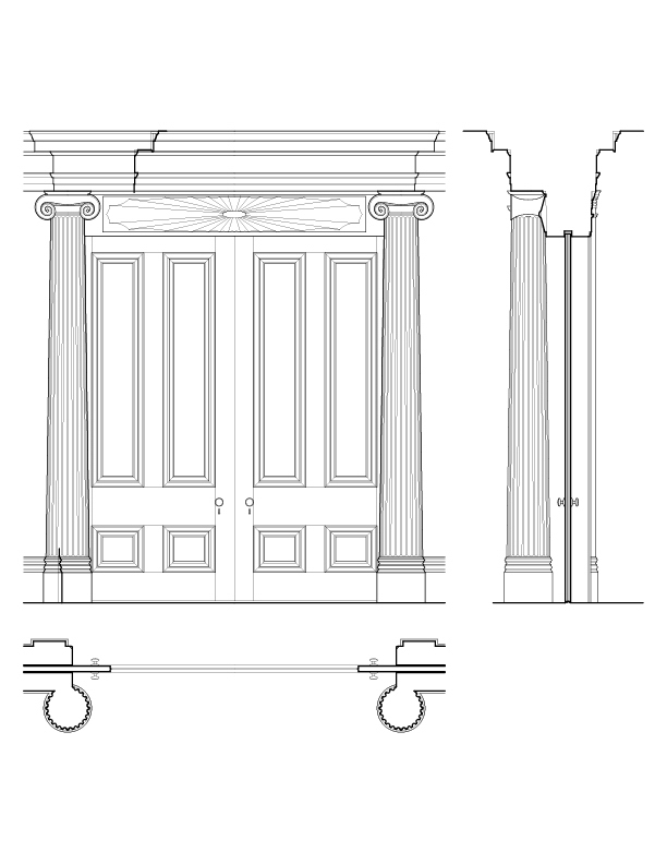 PARLOR ENTRANCE AND SECTION