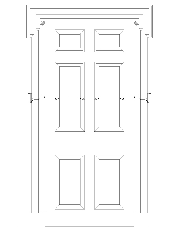 WALL D DOOR ELEVATION FROM POWEL HOUSE