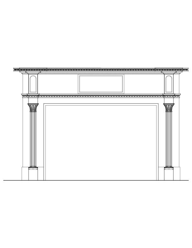 MANTELPIECE ELEVATION FROM BELTZHOOVER HOUSE IN CARLISLE, PA