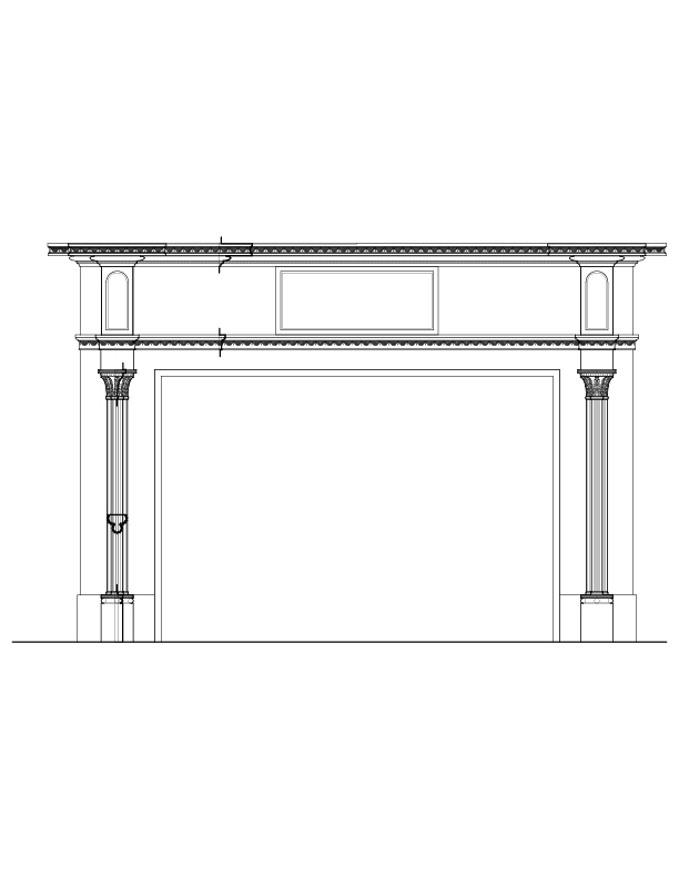 MANTELPIECE ELEVATION FROM BELTZHOOVER HOUSE IN CARLISLE, PA
