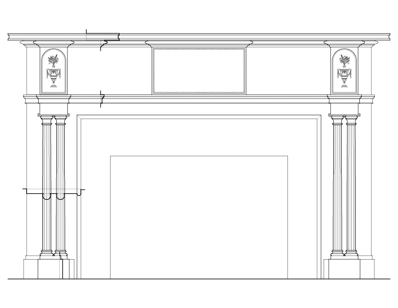 MANTELPIECE ELEVATION FROM BELTZHOOVER HOUSE IN CARLISLE, PA