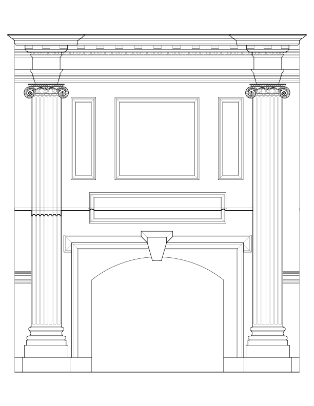 WALL A ELEVATION FROM MARMION HOUSE IN FREDERICKSBURG, VIRGINIA