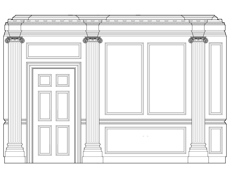 WALL C ELEVATION FROM MARMION HOUSE IN FREDERICKSBURG, VIRGINIA