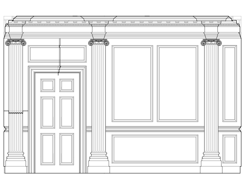 WALL C ELEVATION FROM MARMION HOUSE IN FREDERICKSBURG, VIRGINIA