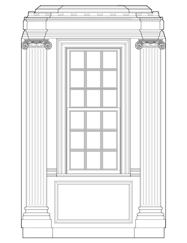 WALL F ELEVATION FROM MARMION HOUSE IN FREDERICKSBURG, VIRGINIA