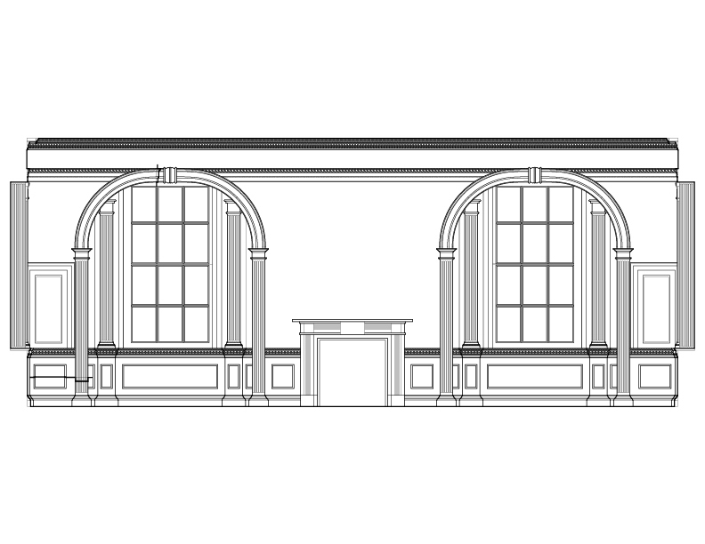 WALL A ELEVATION FROM HOUSE IN PETERSBURG, VIRGINA
