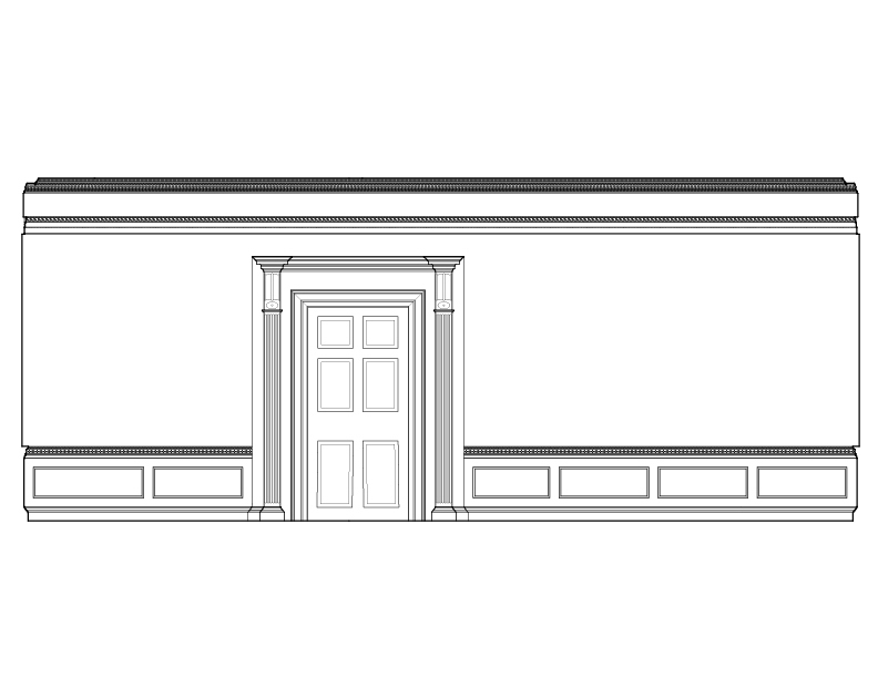 WALL C ELEVATION FROM HOUSE IN PETERSBURG, VIRGINA