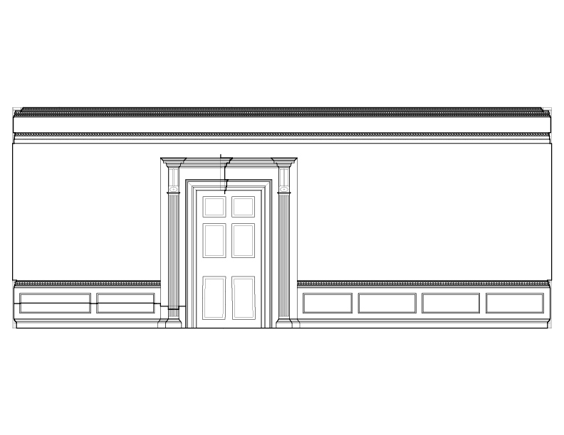 WALL C ELEVATION FROM HOUSE IN PETERSBURG, VIRGINA