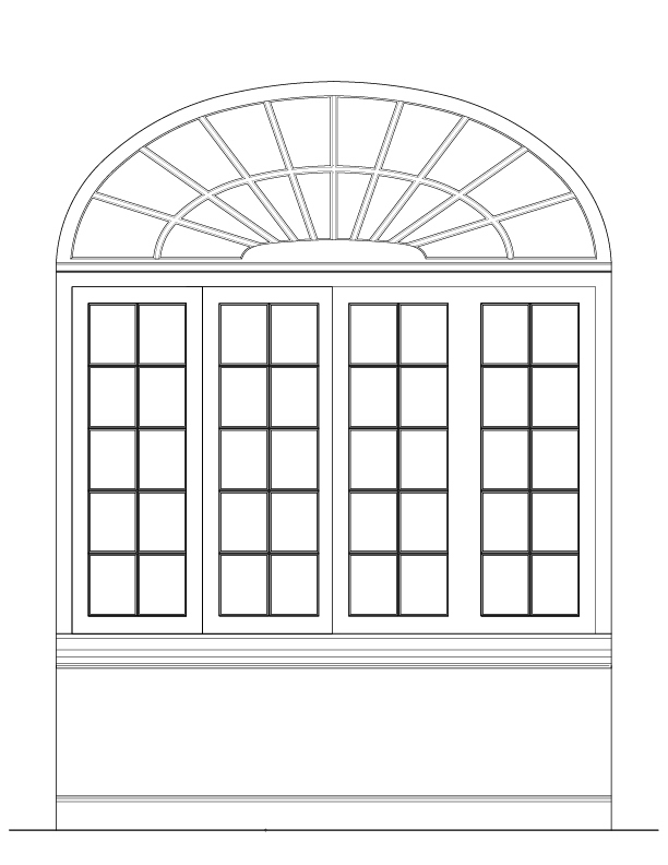 SECOND FLOOR INTERIOR WINDOW ELEVATION