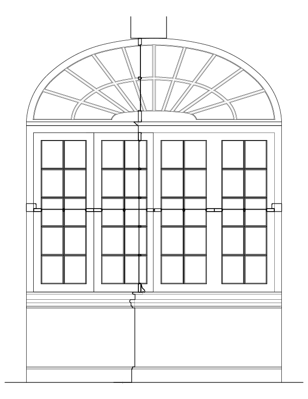 SECOND FLOOR INTERIOR WINDOW ELEVATION