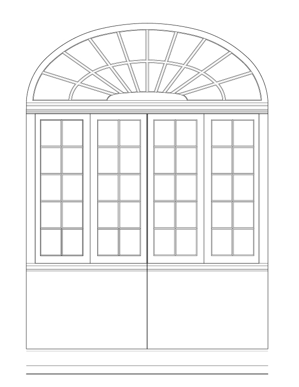 SECOND FLOOR EXTERIOR WINDOW ELEVATION