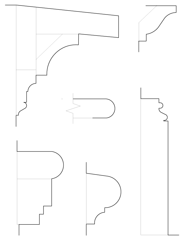 SECOND FLOOR WINDOW MOULDINGS