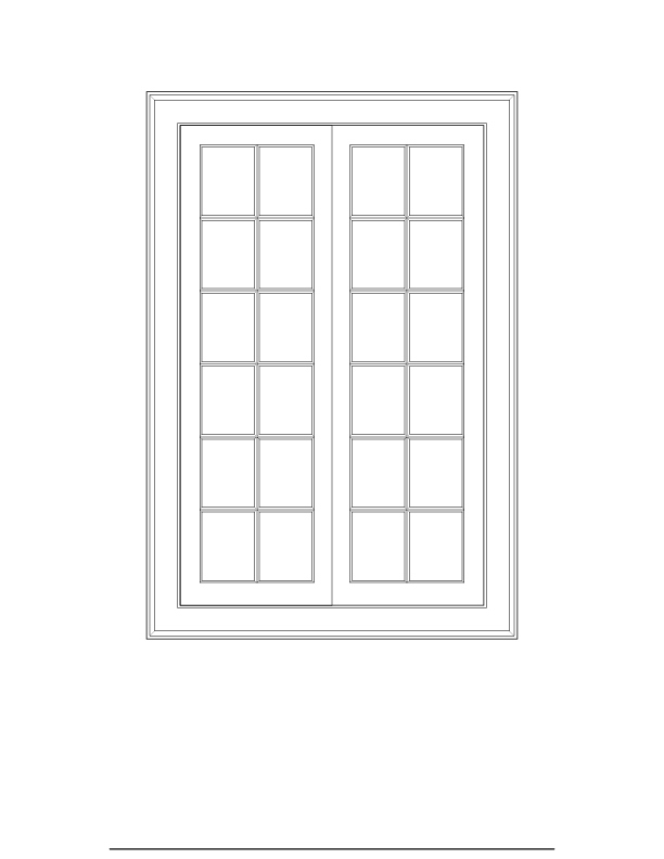 FIRST FLOOR WINDOW A INTERIOR ELEVATION