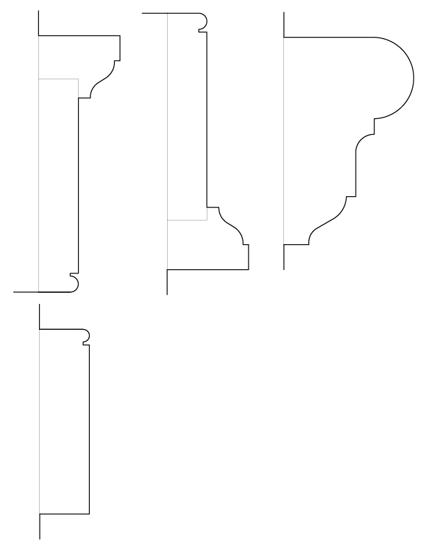 FIRST FLOOR WINDOW A MOULDINGS