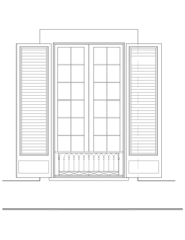 SECOND FLOOR WINDOW A EXTERIOR ELEVATION