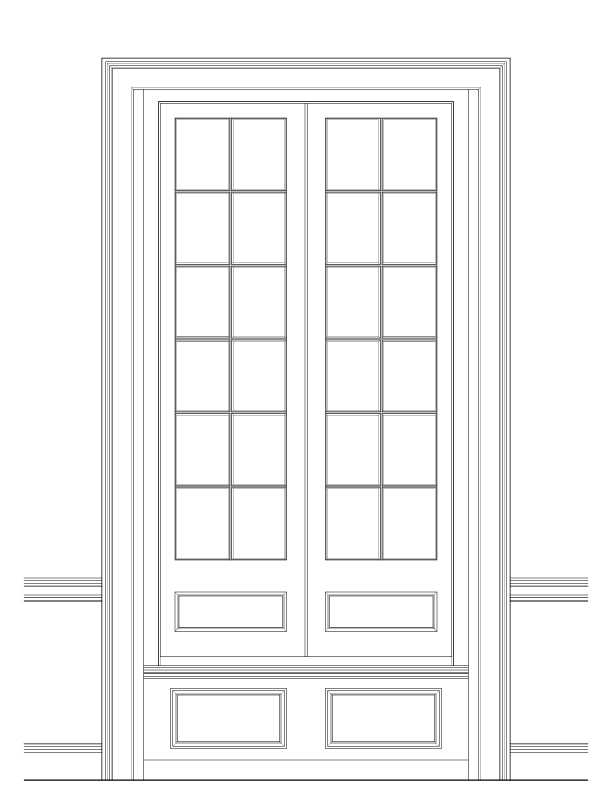 SECOND FLOOR WINDOW A INTERIOR ELEVATION