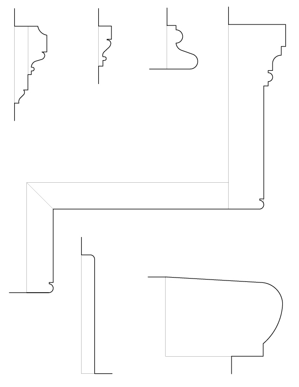 SECOND FLOOR WINDOW A MOULDINGS