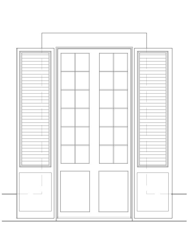 SECOND FLOOR DOOR NO. 1 EXTERIOR ELEVATION