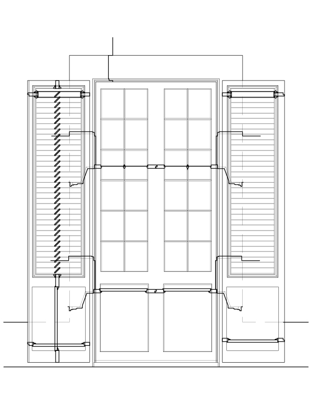 SECOND FLOOR DOOR NO. 1 EXTERIOR ELEVATION