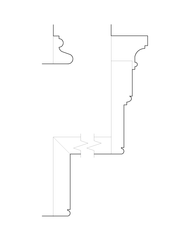 SECOND FLOOR DOOR NO. 1 MOULDINGS