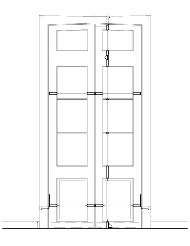 SECOND FLOOR DOOR NO. 2 INTERIOR ELEVATION