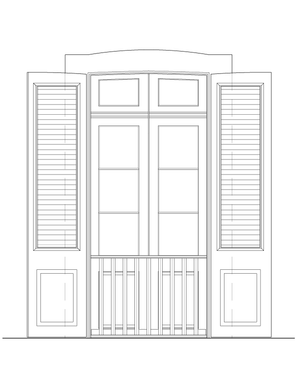 SECOND FLOOR DOOR NO. 2 EXTERIOR ELEVATION