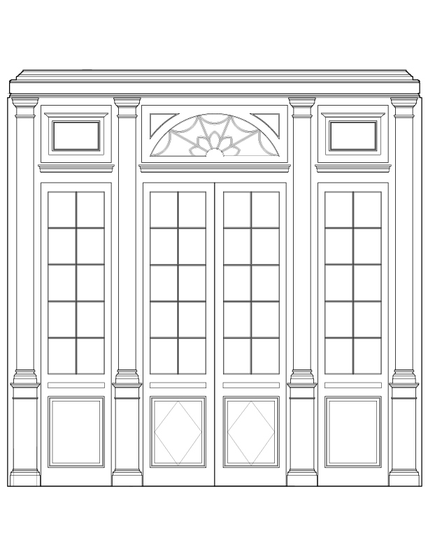 SECOND FLOOR PARTITION OPENING STAIR SIDE ELEVATION