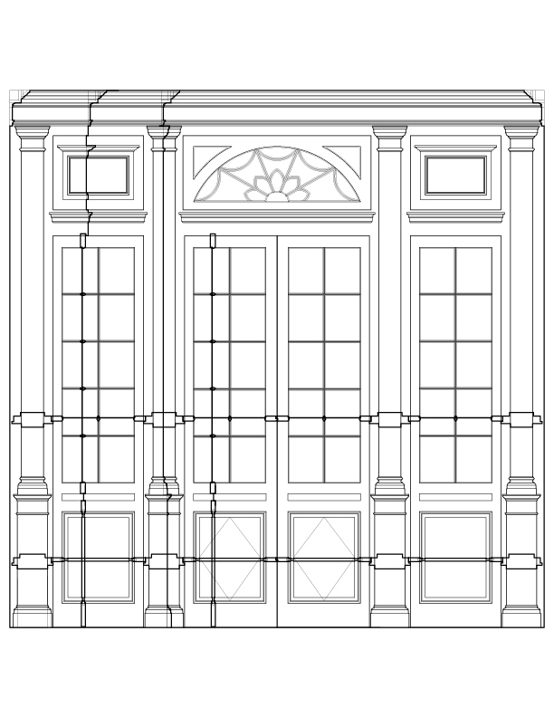SECOND FLOOR PARTITION OPENING STAIR SIDE ELEVATION