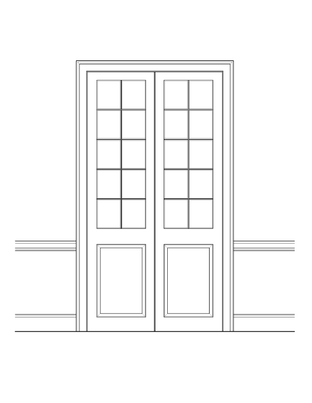 THIRD FLOOR DOOR NO. 2 ROOM SIDE ELEVATION
