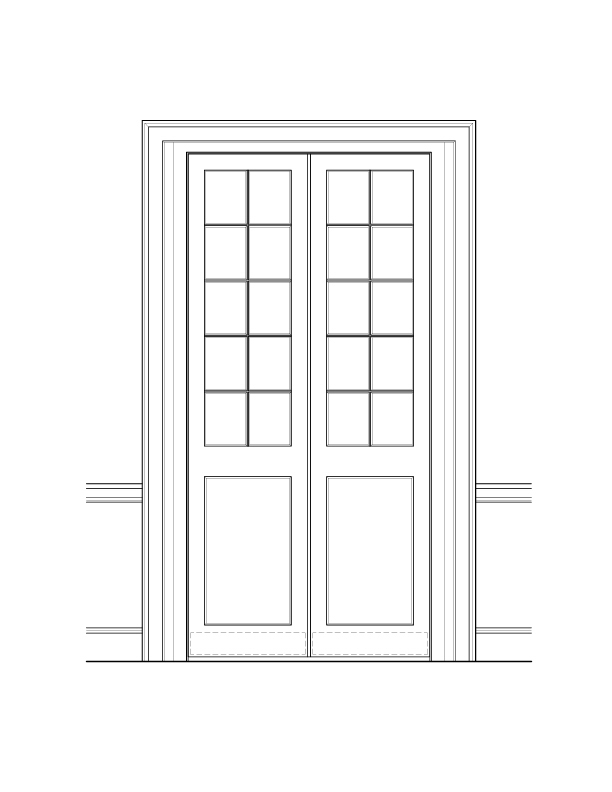 THIRD FLOOR DOOR NO. 1 INTERIOR ELEVATION