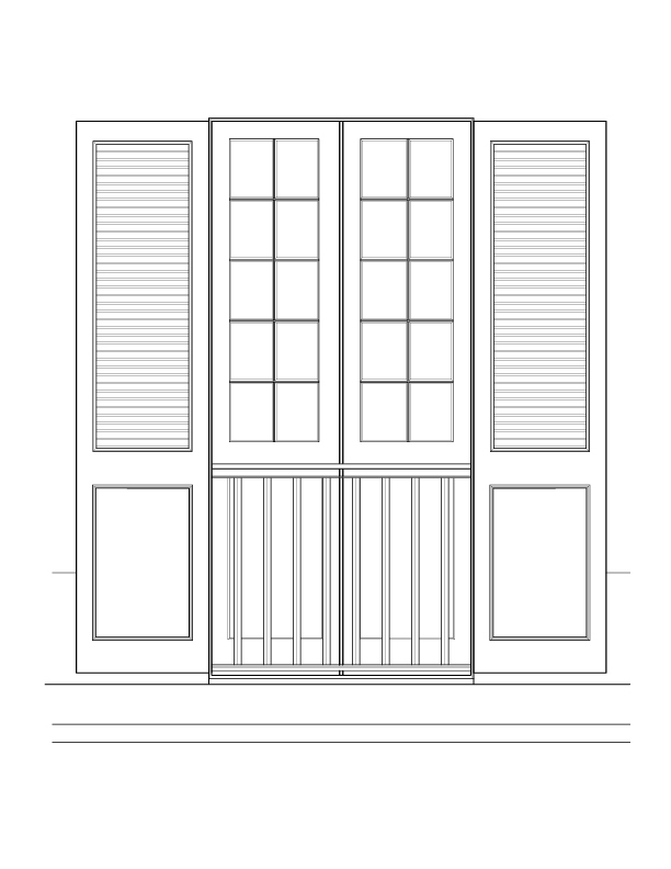 THIRD FLOOR DOOR NO. 1 EXTERIOR ELEVATION