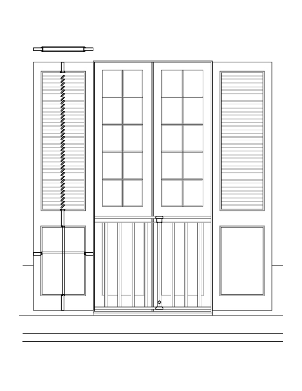 THIRD FLOOR DOOR NO. 1 EXTERIOR ELEVATION
