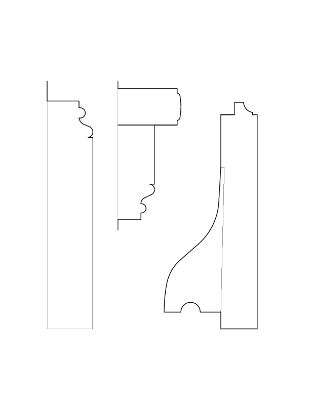 THIRD FLOOR DOOR NO. 1 MOULDINGS