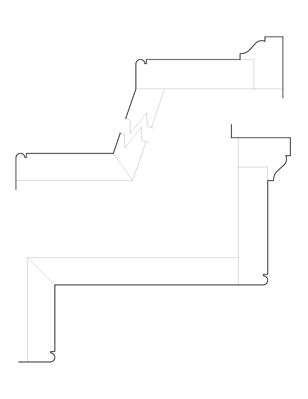 THIRD FLOOR DOOR NO. 1 MOULDINGS
