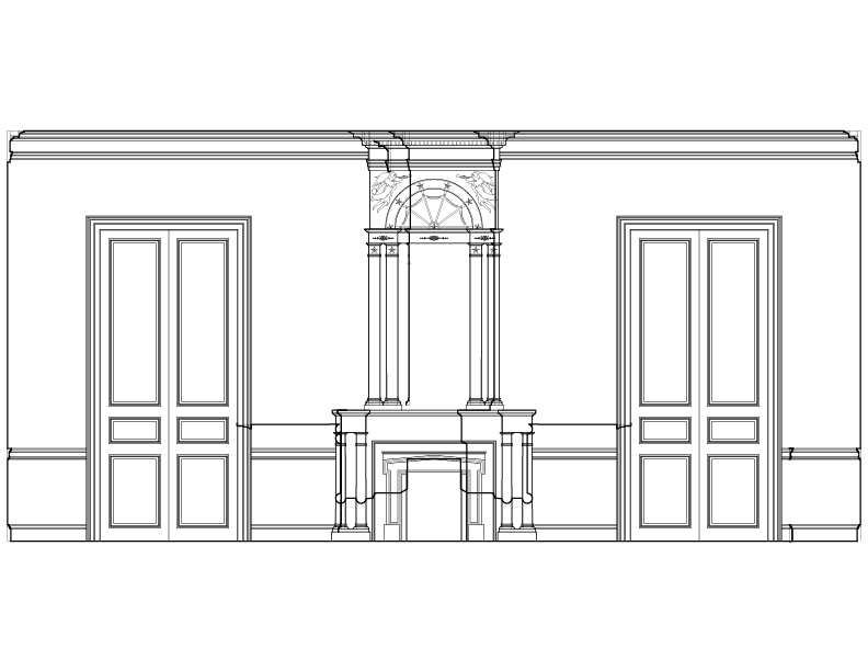 SECOND FLOOR LIVING ROOM ELEVATION