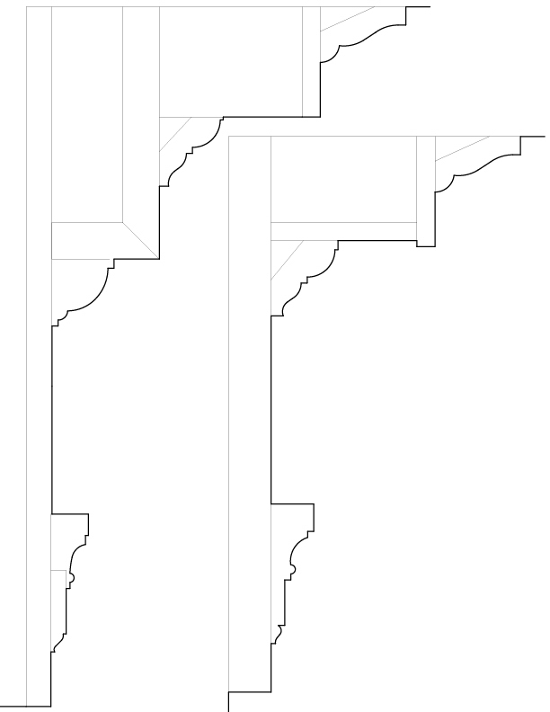 SECOND FLOOR LIVING ROOM MOULDINGS