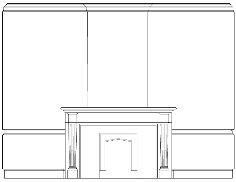 APARTMENT 2 THIRD FLOOR FIREPLACE ELEVATION