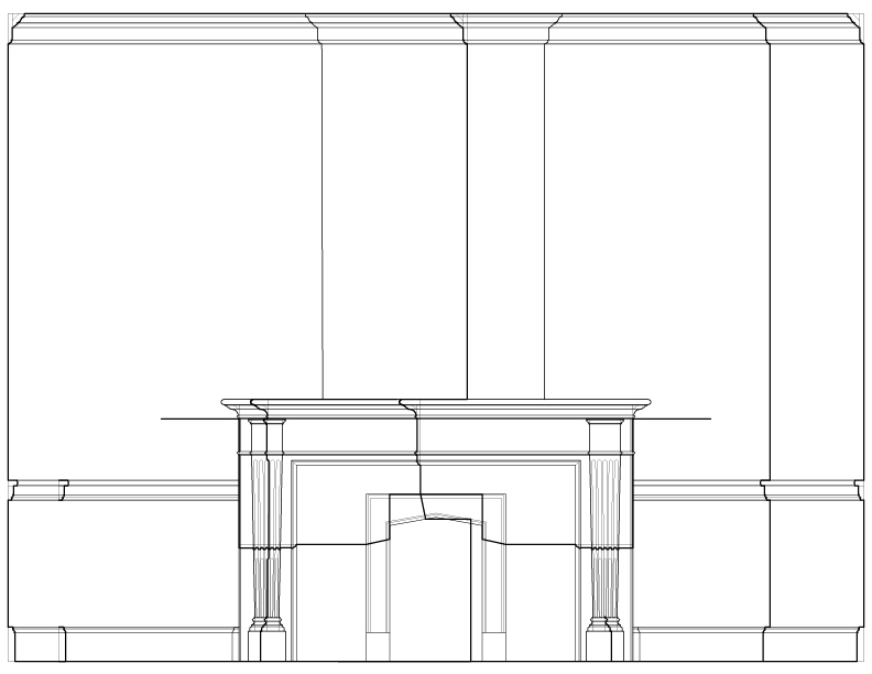 APARTMENT 2 THIRD FLOOR FIREPLACE ELEVATION