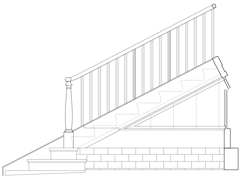 DETAILS OF FIRST FLOOR STAIRS