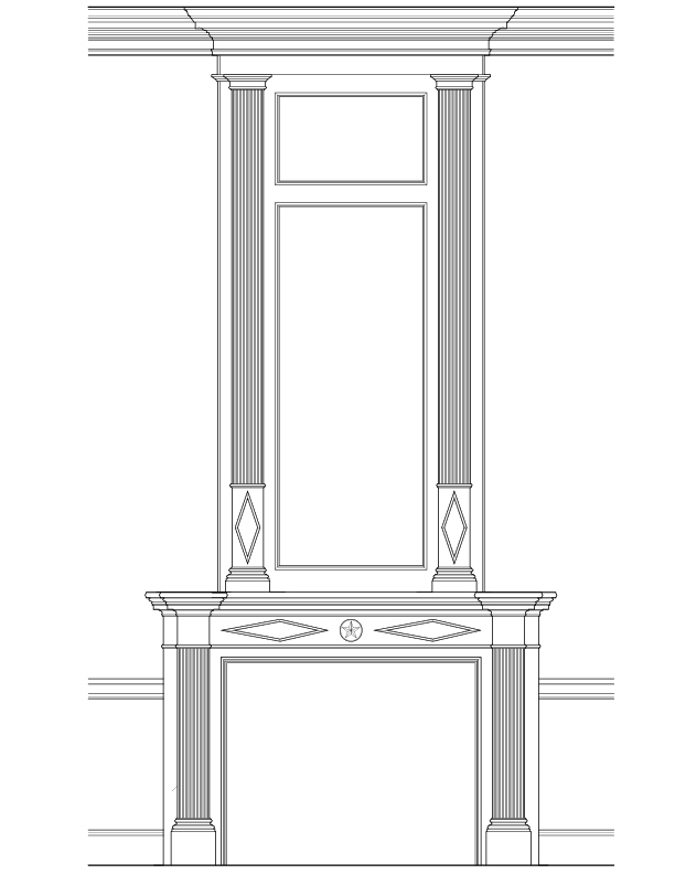 ROOM NO. 2 MANTEL ELEVATION
